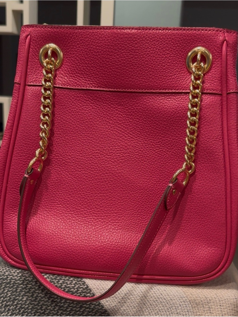 Coach Cammie Chain Bucket Bag C8315 Pink Pebbled Leather Crossbody Shoulder Bag - Picture 3 of 12